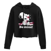 Juniors' Peanuts Snoopy "Be Mine" Cropped Graphic Hoodie