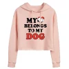 Juniors' Peanuts Snoopy "My Dog" Cropped Graphic Hoodie