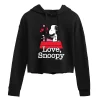 Juniors' Peanuts "Love Snoopy" Cropped Graphic Hoodie