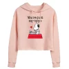 Juniors' Peanuts Snoopy "You're Just My Type" Cropped Hoodie