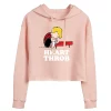 Juniors' Peanuts "Heart Throb" Cropped Graphic Hoodie