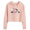 Juniors' Peanuts Lucy & Linus Cropped Graphic Hoodie