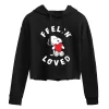 Juniors' Peanuts "Feelin' Loved" Cropped Graphic Hoodie