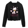 Juniors' Peanuts "Snuggles & Cuddles" Cropped Graphic Hoodie