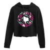 Juniors' Peanuts Snoopy Floral Cropped Hoodie