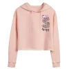 Juniors' Peanuts Snoopy Roses Cropped Hoodie