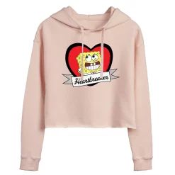 Juniors' SpongeBob Heartbreaker Cropped Hoodie