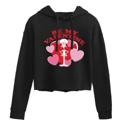 Juniors' SpongeBob Squidward "My Valentine" Cropped Graphic Hoodie