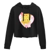 Juniors' SpongeBob Heart Cropped Graphic Hoodie