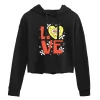 Juniors' SpongeBob "Love" Cropped Graphic Hoodie