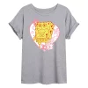 Juniors' SpongeBob Heart Flowy Tee