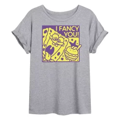 Juniors' SpongeBob "I Fancy You" Oversized Graphic Tee