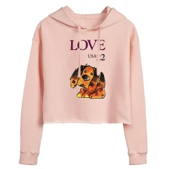 Juniors' USPS Puppy "Love 22" Cropped Graphic Hoodie