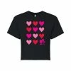 Juniors' Barbie® Hearts Cropped Graphic Tee