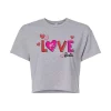 Juniors' Barbie® Love Cropped Graphic Tee