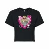 Juniors' Barbie® Hearts Cropped Graphic Tee