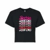 Juniors' Barbie® Logo Stacked Cropped Graphic Tee