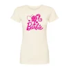Juniors' Barbie Logo Hearts Fitted Graphic Tee