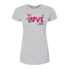 Juniors' Barbie "Love" Fitted Graphic Tee