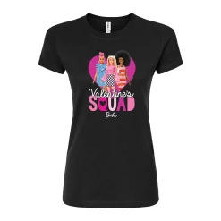 Juniors' Barbie Valentine's Squad Fitted Graphic Tee