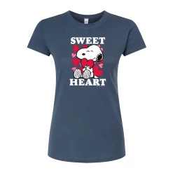 Juniors' Peanuts "Sweetheart" Graphic Tee