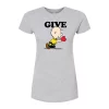 Juniors' Peanuts Charlie Brown "Give Love" Graphic Tee