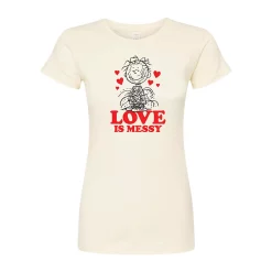 Juniors' Peanuts Pigpen "Love Is Messy" Valentine's Graphic Tee