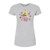 Juniors' SpongeBob Gary & SpongeBob Candy Hearts Fitted Graphic Tee