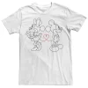 Disney's Mickey Mouse Juniors' Classic Heart Line Art Graphic Tee